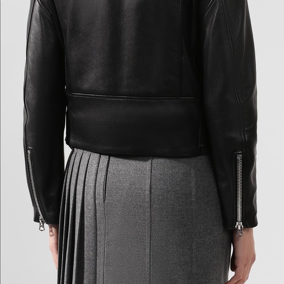 ACNE STUDIOS Lewis Asymmetric Leather Jacket In Black - Picture 8 of 14